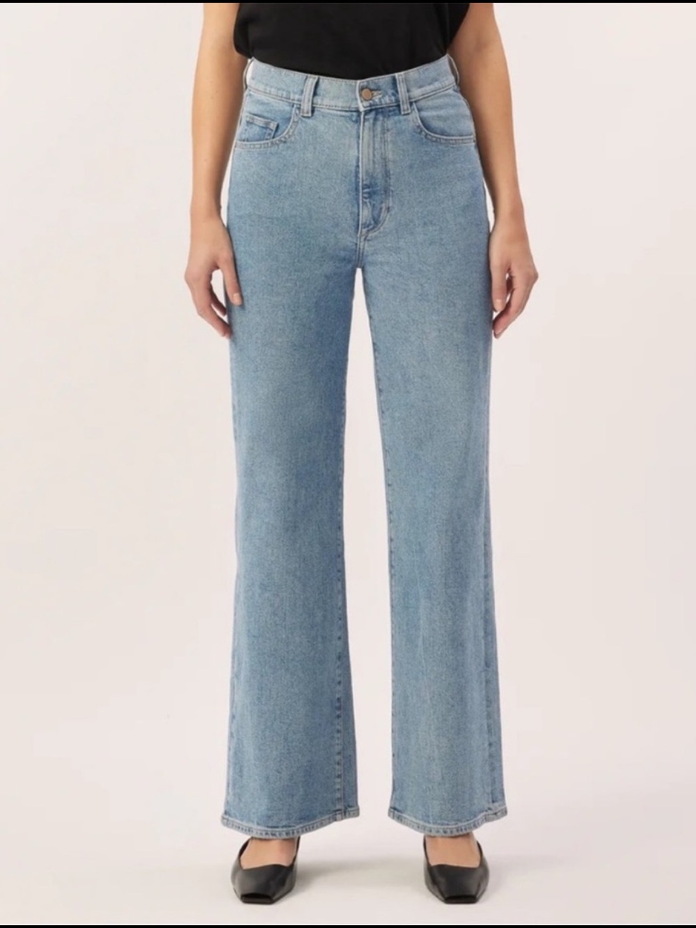 DL1961 Hepburn High Rise Vintage Wide Leg Jeans Reef Light Wash Size 30